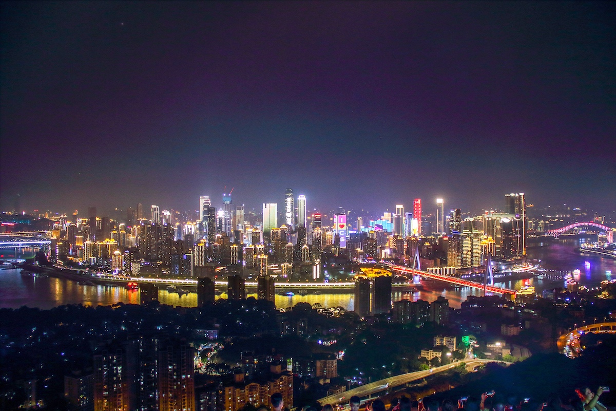 重庆夜景-一棵树观景台